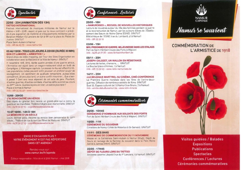 Commémorations 14-18 : Namur se souvient