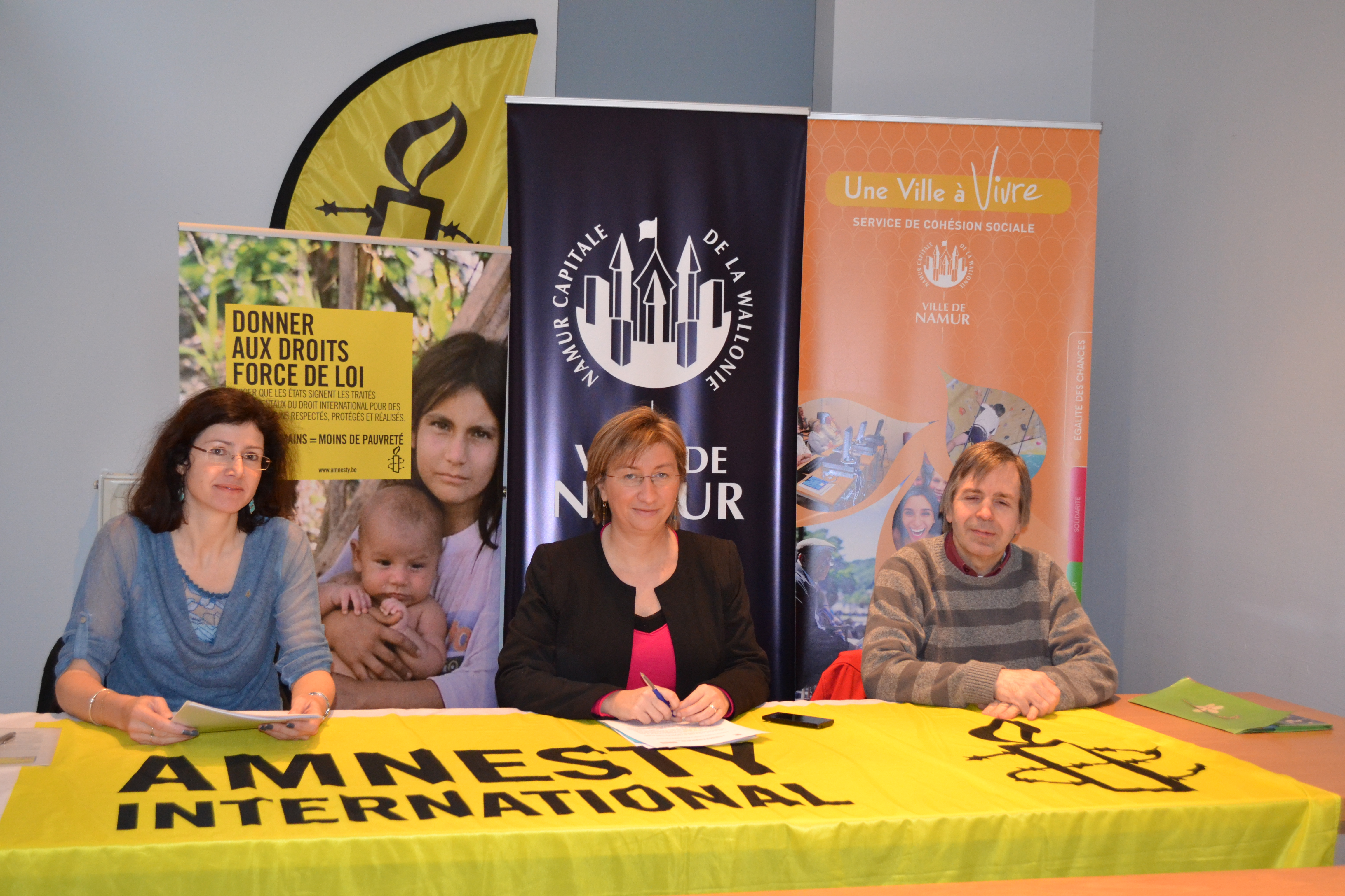 De gauche à droite, Mme Martine Ekchian, coordinatrice régionale Namur et Mr Marc Smulders, coordinateur Brésil