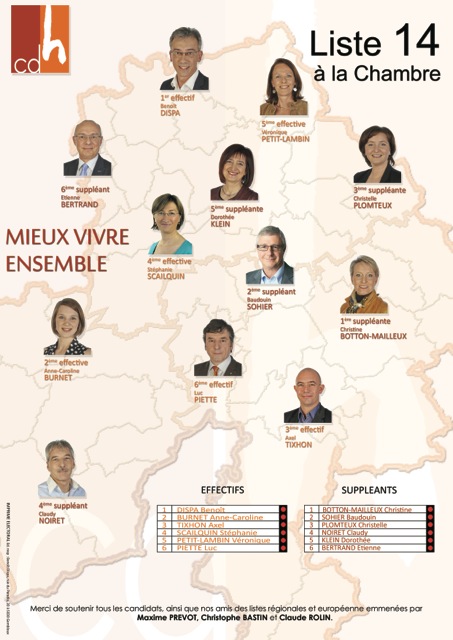 Scrutin 2014: mes colistiers